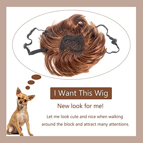 Synthetic Dog and Cat Wig Costume Headwear
