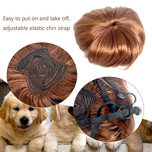 Synthetic Dog and Cat Wig Costume Headwear