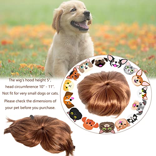 Synthetic Dog and Cat Wig Costume Headwear