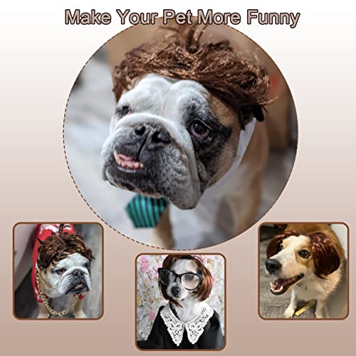 Synthetic Dog and Cat Wig Costume Headwear