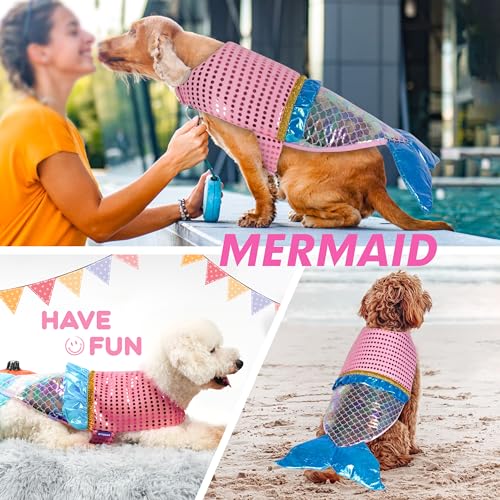 Sparkly Mermaid Dog Costume for Small Dogs