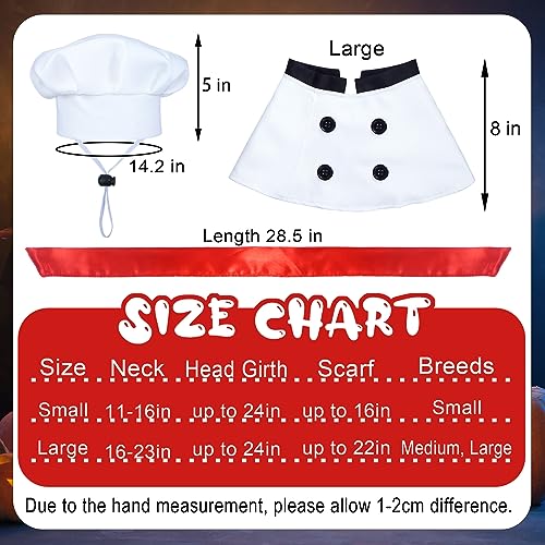 Dog Chef Halloween Costume with Hat & Scarf