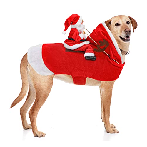 Santa Dog Costume for Holiday Pet Dress-Up