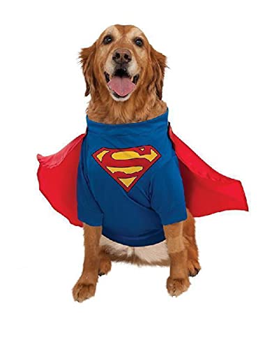 Superman Costume for Pets with Classic Arms