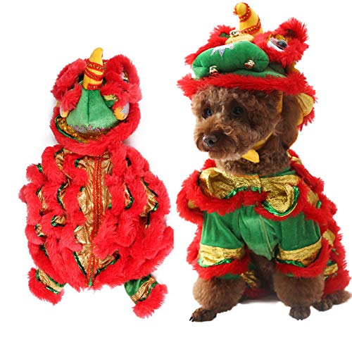 Cute Lion Dance Dog Costume for Pets