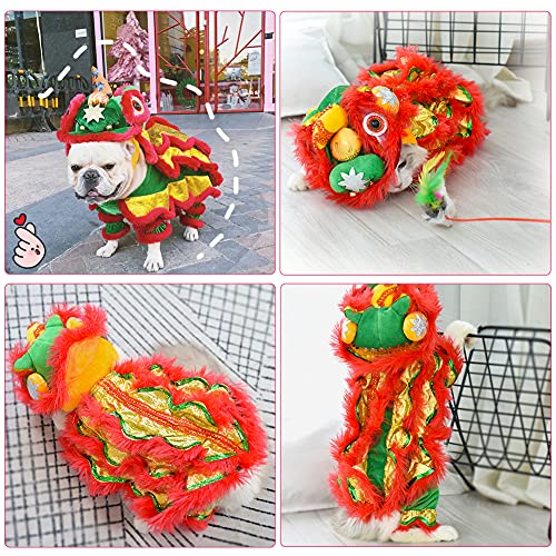 Cute Lion Dance Dog Costume for Pets
