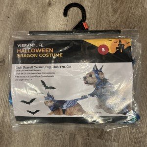 Blue Iridescent Dragon Costume for Dogs and Cats