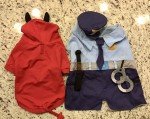 Halloween Dog Costumes: Devil & Police Officer Lot