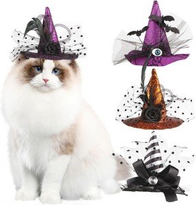 Halloween Pet Witch Hat Costumes for Dogs & Cats
