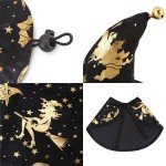 Funny Wizard Cloak and Hat Pet Costume