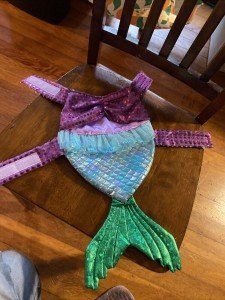 Colorful Mermaid Costume for Dogs, Size M