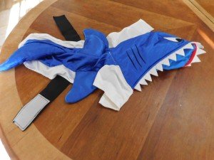 Vibrant Blue Shark Dog Costume for Halloween