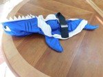 Vibrant Blue Shark Dog Costume for Halloween