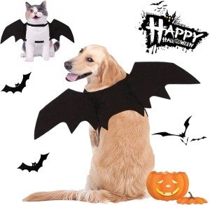 Funny Black Bat Wings Costume for Pets