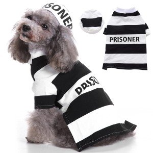Prisoner Dog Costume - Halloween Pet Outfit
