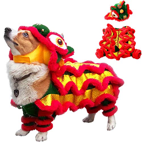 Cute Lion Dance Dog Costume for Pets