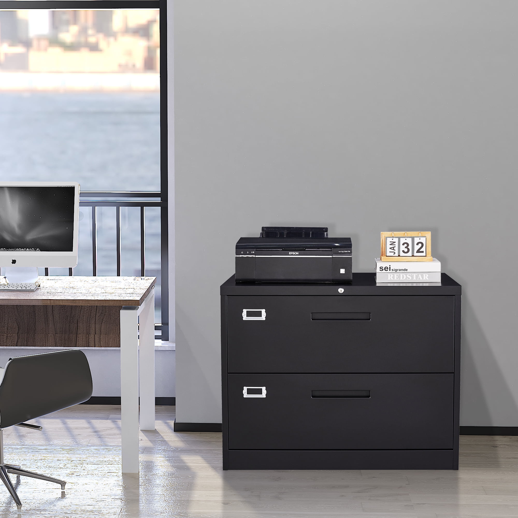 Lockable 2-Drawer File Cabinet, 36" Wide