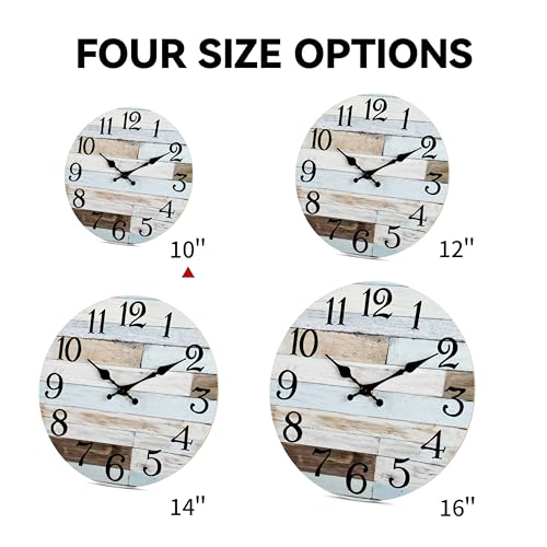 10 Inch Wooden Silent Wall Clock