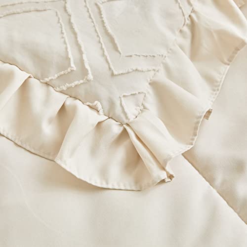 Boho Tufted Ruffle 3-Piece Crib Bedding Set