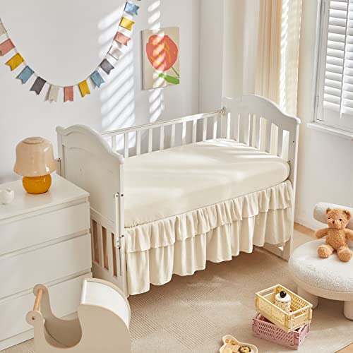 Boho Tufted Ruffle 3-Piece Crib Bedding Set