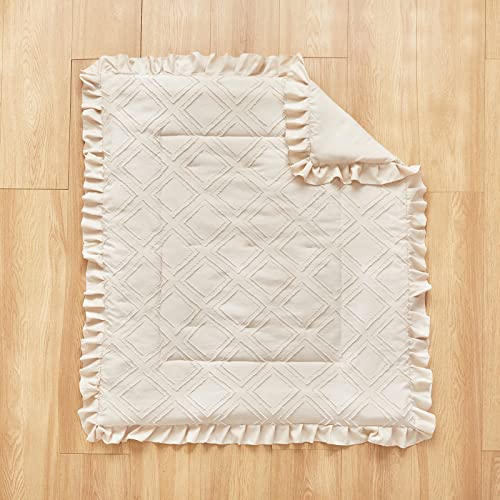 Boho Tufted Ruffle 3-Piece Crib Bedding Set