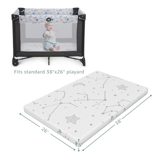 Pack and Play Mattress Topper with Washable Cover