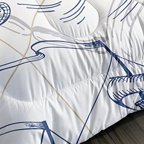 Whale Ocean Theme Queen Comforter Set for Kids