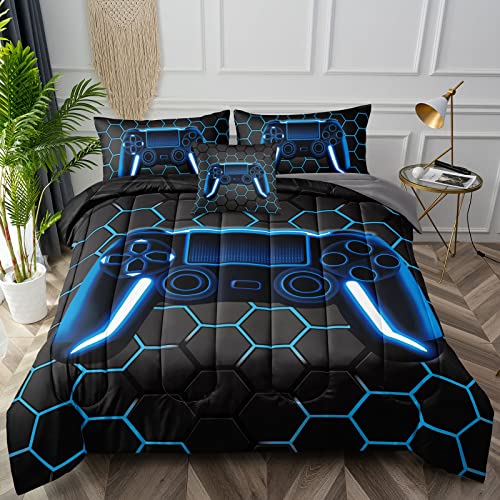 Gamer Comforter Set - 6 Piece Bedding for Kids