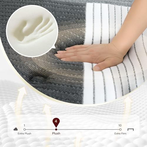 Queen 14-Inch Memory Foam Hybrid Mattress - Black