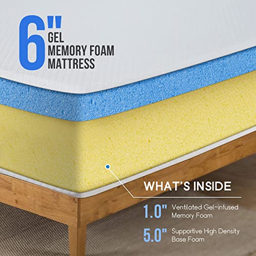 Twin Memory Foam Mattress for Cool Sleep Relief