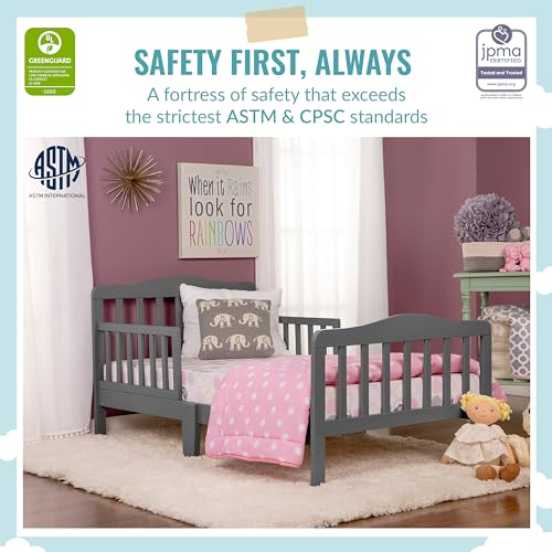 Classic Steel Grey Toddler Bed - Greenguard Gold Certified