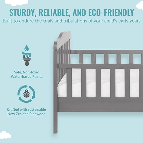 Classic Steel Grey Toddler Bed - Greenguard Gold Certified