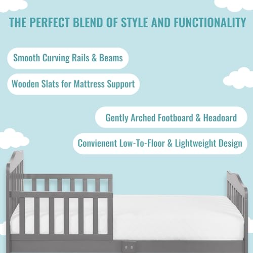 Classic Steel Grey Toddler Bed - Greenguard Gold Certified