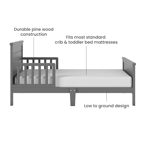 Woodland Toddler Bed with Guard Rails - Pinewood