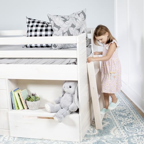 Max & Lily Twin Low Loft Bed with Storage