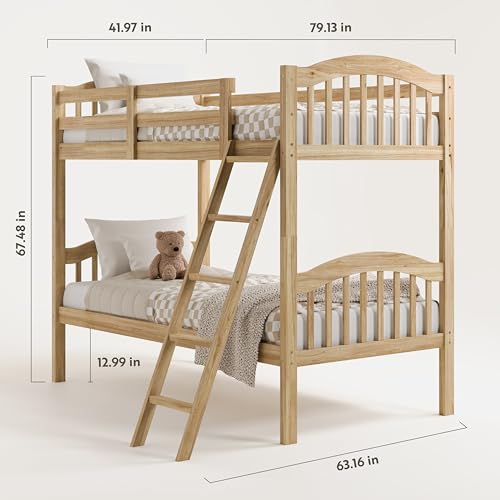 Storkcraft Twin-Over-Twin Bunk Bed - Natural Finish