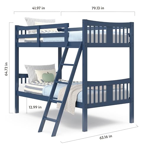 Storkcraft Caribou Twin Bunk Bed – Navy