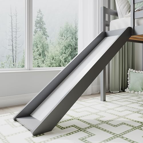 Twin Size Solid Wood Loft Bed with Slide