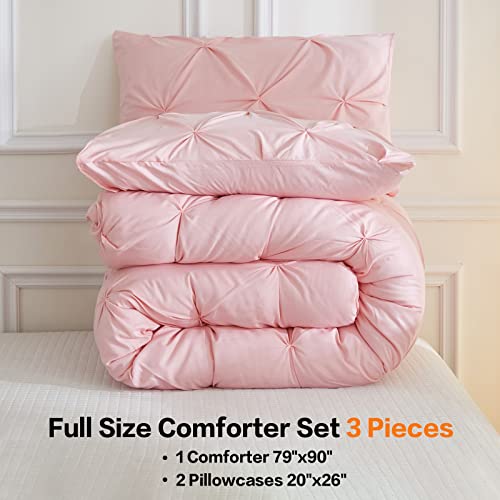 Andency Pink Full Size 3-Piece Comforter Set