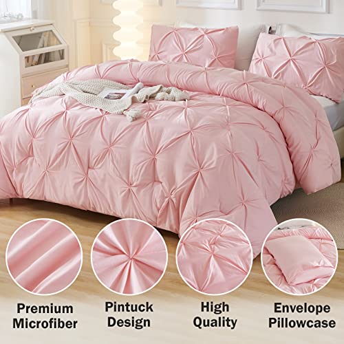 Andency Pink Full Size 3-Piece Comforter Set