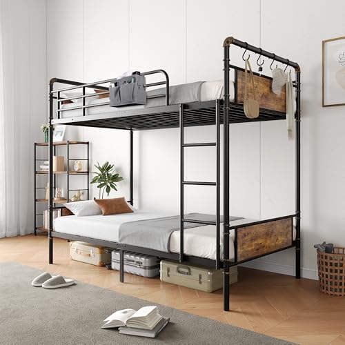 Jocoevol Twin Over Twin Industrial Bunk Bed