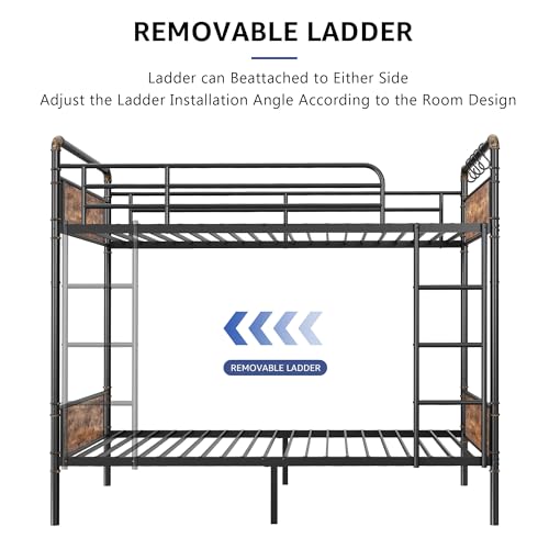 Jocoevol Twin Over Twin Industrial Bunk Bed