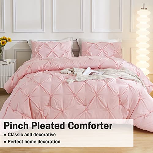 Andency Pink Full Size 3-Piece Comforter Set