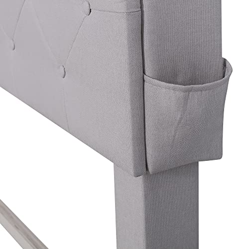 Queen Size Upholstered Platform Bed with Storage