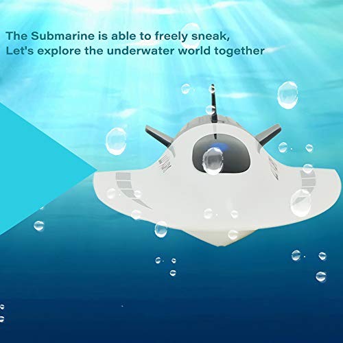 White GoolRC Mini RC Submarine Boat: Remote-Controlled Diving Toy