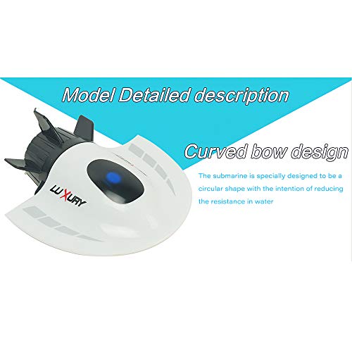 White GoolRC Mini RC Submarine Boat: Remote-Controlled Diving Toy
