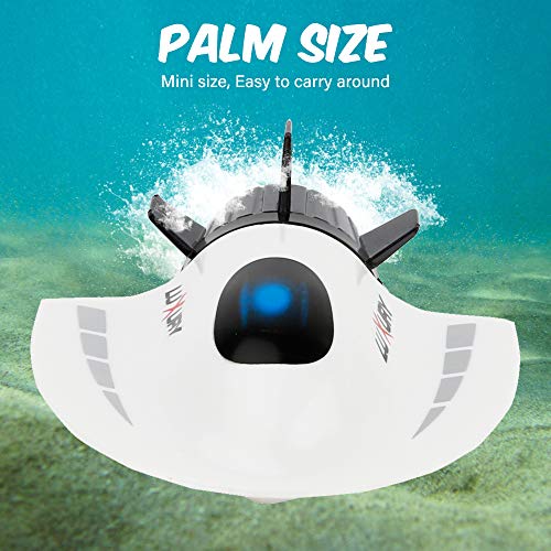 White GoolRC Mini RC Submarine Boat: Remote-Controlled Diving Toy