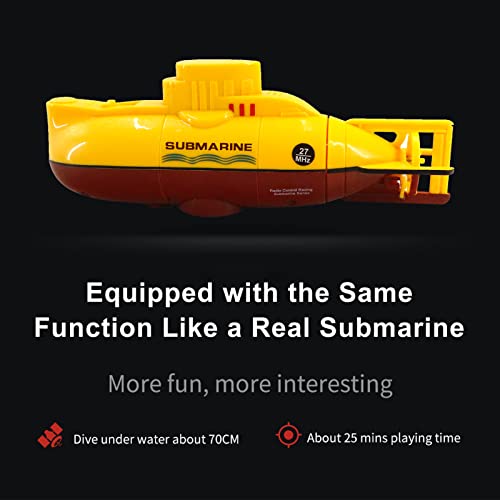 GoolRC Yellow Mini RC Submarine - Waterproof Toy