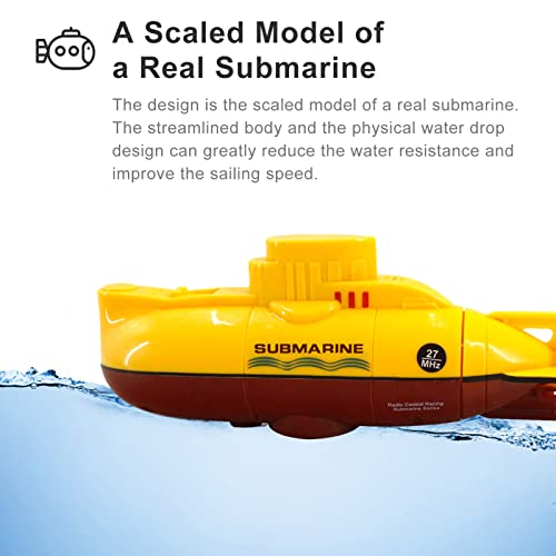 GoolRC Yellow Mini RC Submarine - Waterproof Toy