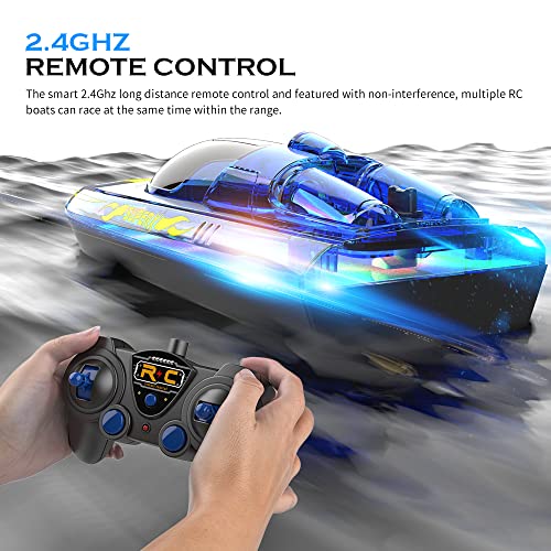 Akargol LED RC Boat - Pools & Lakes, 2.4 GHZ
